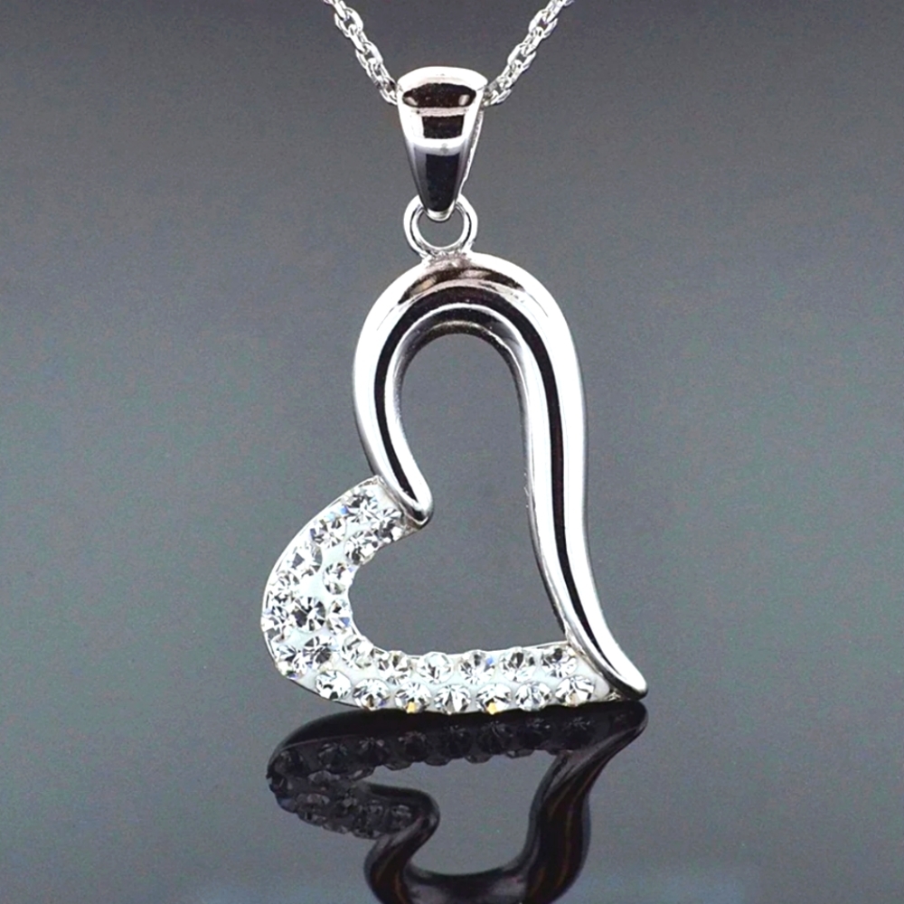 Open Heart Sterling Silver Necklace